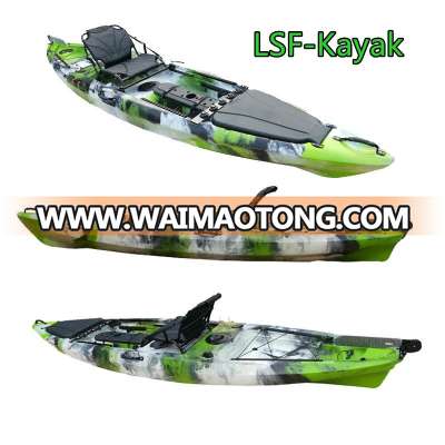 2018 China OEM wholesale professional water angler fishing kayak with adjustable pedal and kayak accessories